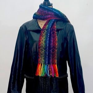 Rainbow Alpaca Scarf